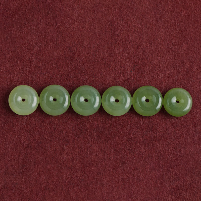 Buddha Stones Natural Hetian Jade Peace Buckle String Abundance Bracelet Anklet - image 16