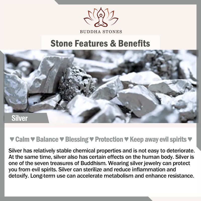 Buddha Stones 925 Sterling Silver Pixiu Om Mani Padme Hum Protection String Bracelet - image 9