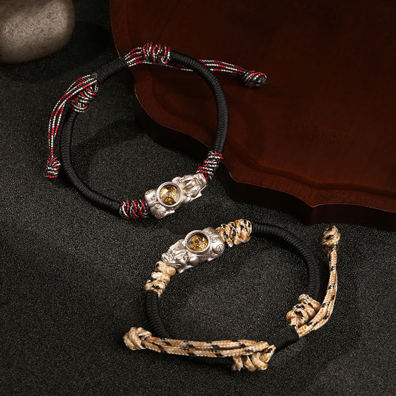 Buddha Stones Pi Xiu Wealth Luck Hand-woven Rope Bracelet - image 12