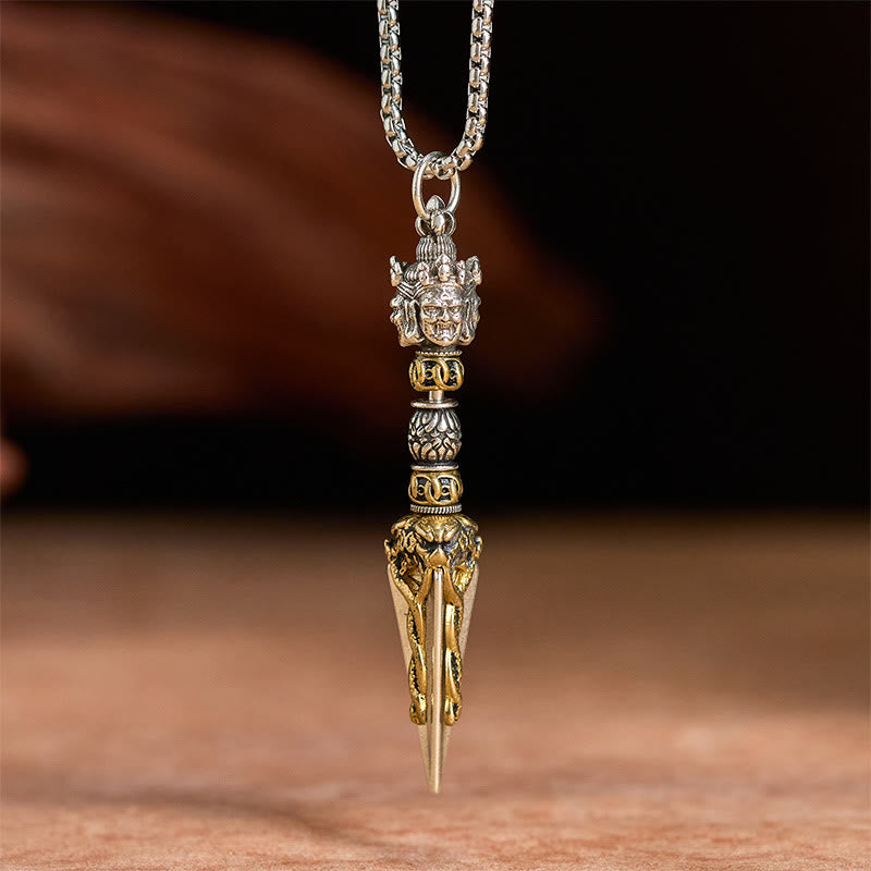 Buddha Stones Tibetan Vajra Vajrakila Copper Healing Spiritual Power Necklace Pendant - image 3