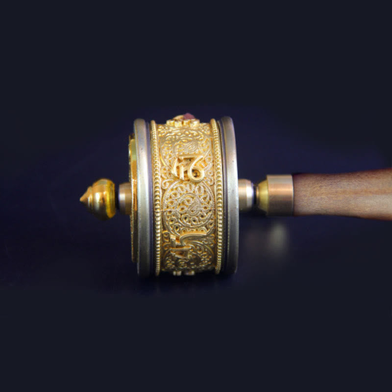 Buddha Stones Tibetan Lucky Prayer Wheel Six True Words Decoration - image 5