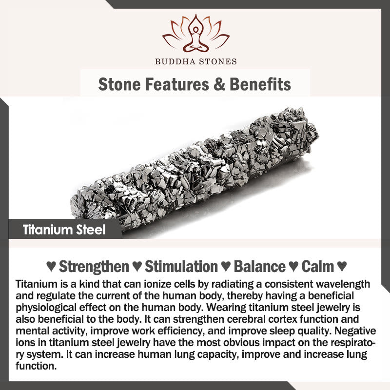 Buddha Stones Infinitely Design Titanium Steel Braided Three-layer Leather Balance Bracelet - image 5