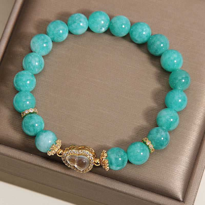 Buddha Stones Gourd Design Amazonite Stone Healing Confidence Beads Bracelet - image 6