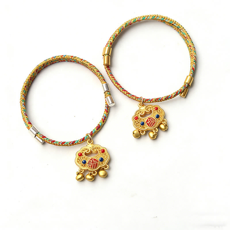 Buddha Stones Handmade String Alloy Luck Blessings Adjustable Cats Small Dogs Pet Collar - image 5