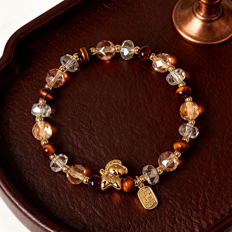 Buddha Stones Tiger Eye Ice Obsidian Pearl Year Of The Horse Lucky Fortune Prosperity Bracelet - image 15