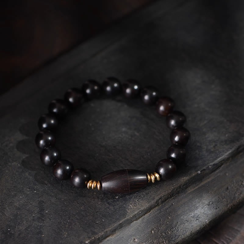Buddha Stones Ebony Beads With Sutra Scroll Blessing Protection Bracelet - image 3