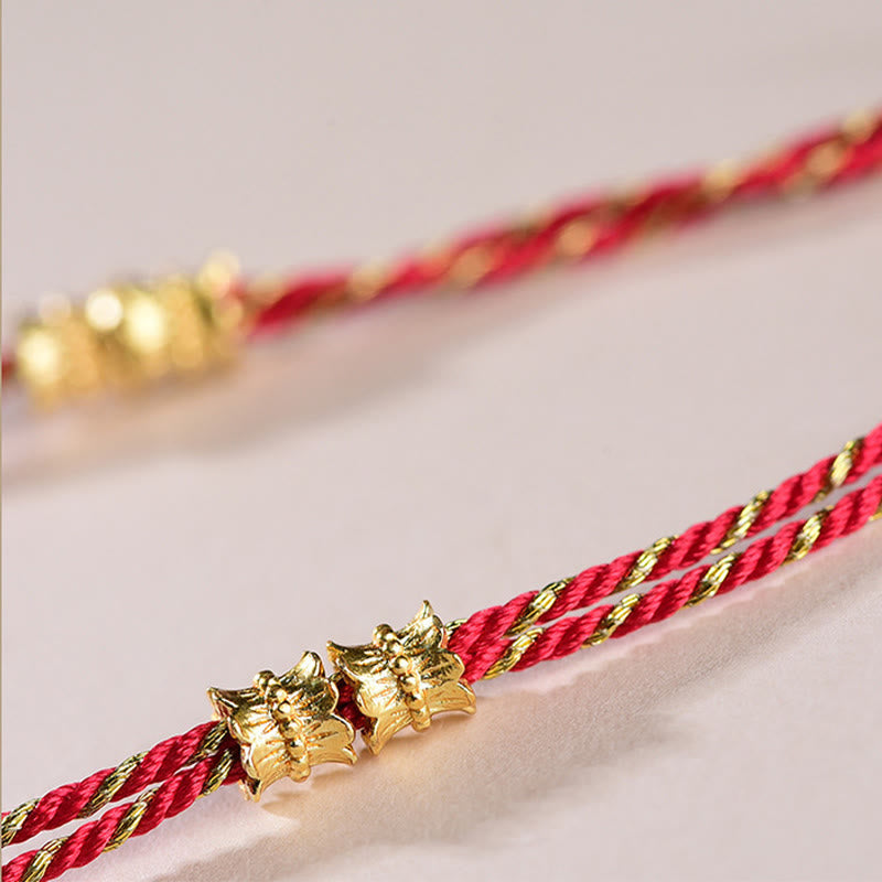 Buddha Stones Five-Emperor Coins Copper Balance Hand-Woven String Bracelet - image 12