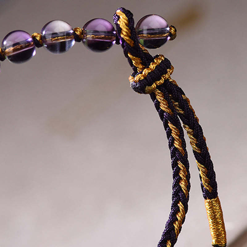 Buddha Stones Five-Emperor Coins Copper Amethyst Cinnabar Black Red String Balance Attract Fortune Bracelet - image 15