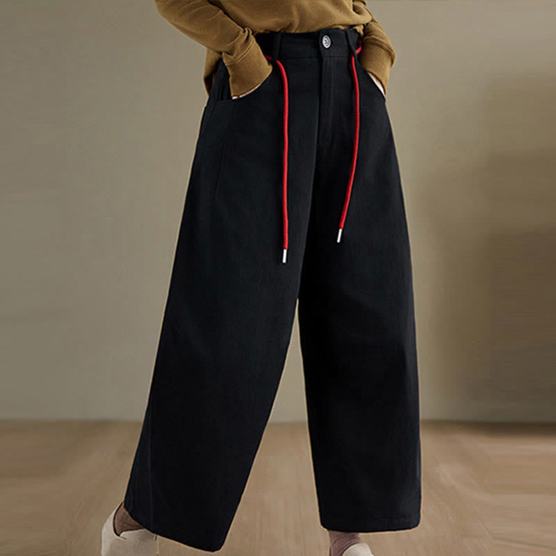 Buddha Stones Plain Cotton Casual Women's 7-8 Length Pants With Pockets - Black - US8-10,UK/AU12-14,EU40-42 (2XL) - image 11