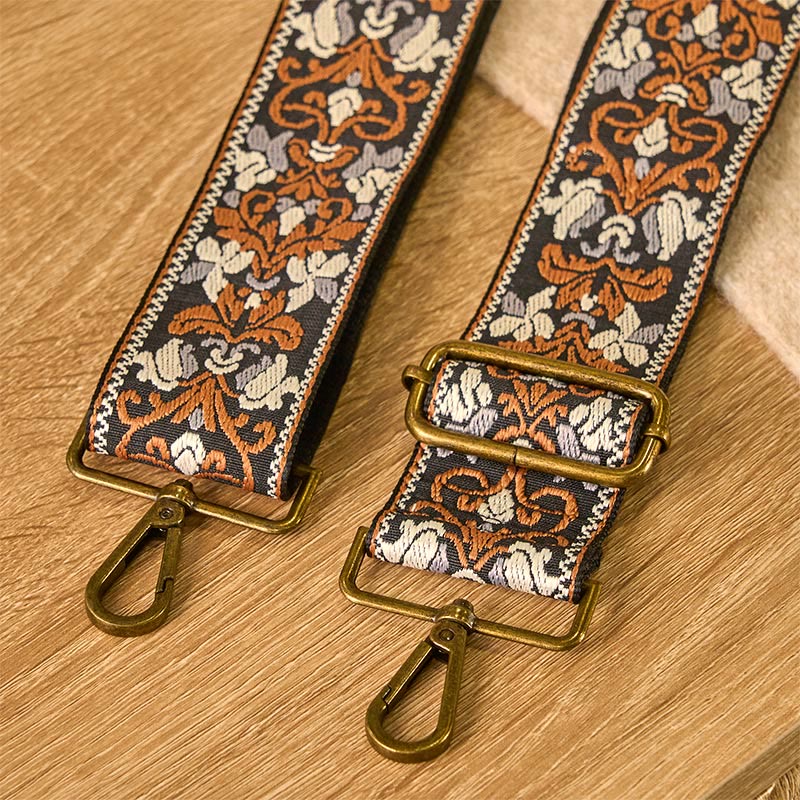 Buddha Stones Bohemian Brown Flower Vine Adjustable Handbags Crossbody Shoulder Bag Straps Replacement - image 4
