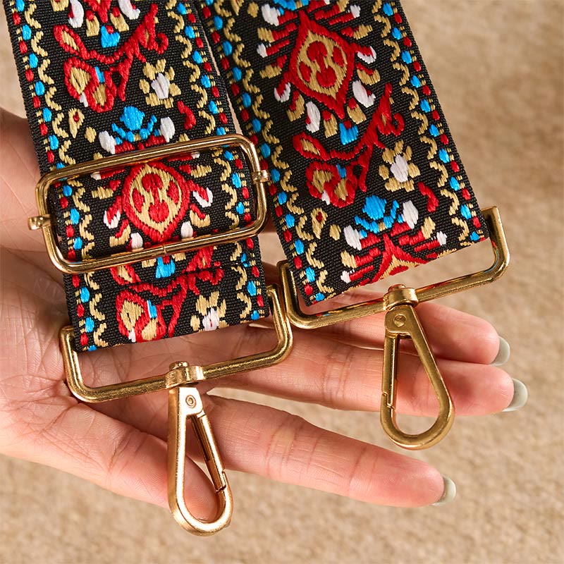 Buddha Stones Bohemian Flower Geometric Stripes Embroidery Adjustable Handbags Crossbody Shoulder Bag Purse Straps Replacement - image 26