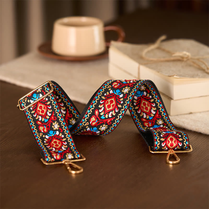 Buddha Stones Bohemian Flower Geometric Stripes Embroidery Adjustable Handbags Crossbody Shoulder Bag Purse Straps Replacement - image 21