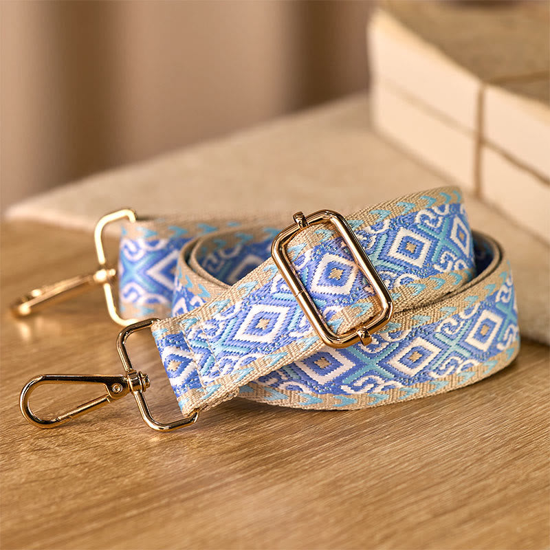 Buddha Stones Boho Rhombus Quadrilateral Stripe Geometric Jacquard Adjustable Handbags Crossbody Shoulder Bag Straps Replacement - image 3