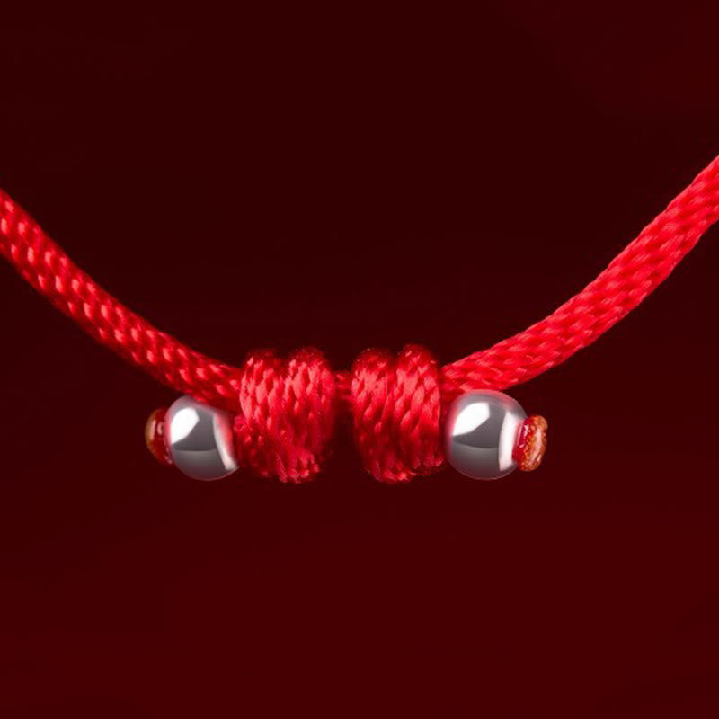 Buddha Stones Year of the Horse 999 Sterling Silver Red String Luck Bracelet - image 13