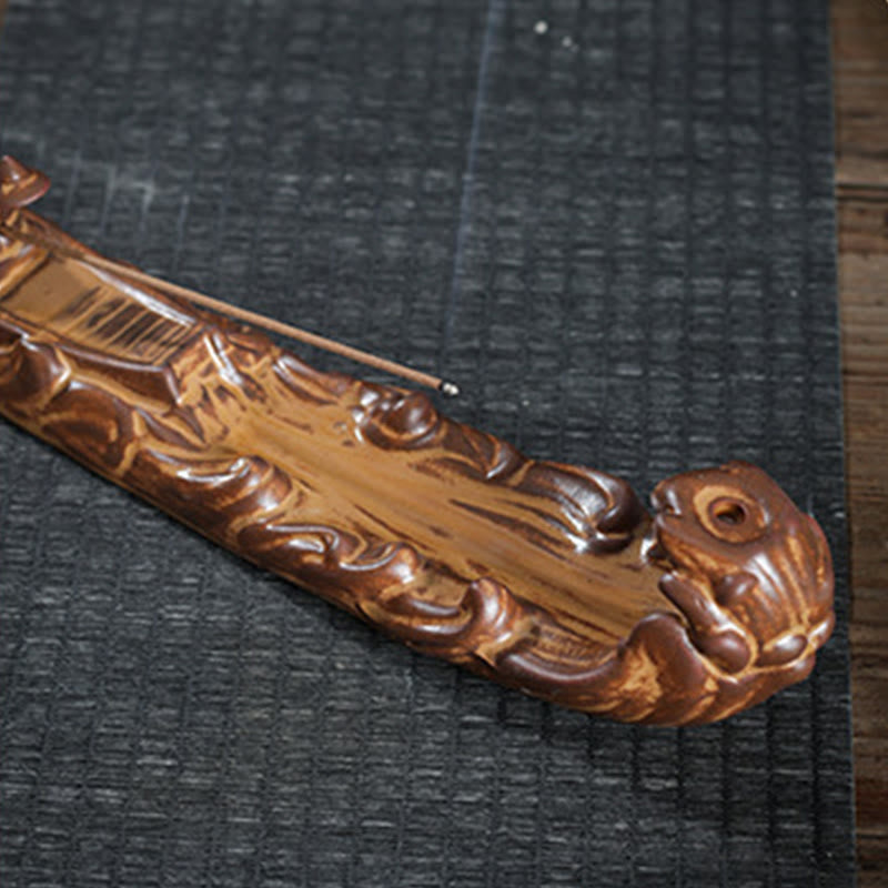 Buddha Stones Small Boat Cicada Home Decoration Incense Burner - image 4