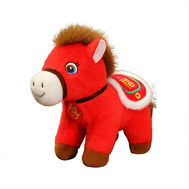 Buddha Stones Year Of The Horse Fu Character Plush Horse Doll Prosperity Fortune Home Decoration - image 7