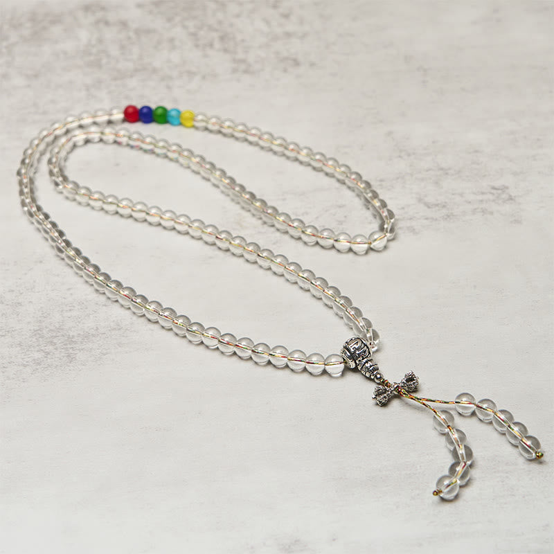 Buddha Stones Vajra Charm Liuli 108 Beads Spiritual Power Strength Mala - image 2
