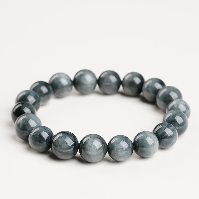 Buddha Stones Eagle's Eye Stone Positive Calm Beaded Bracelet - 5A Grade Eagle's Eye Stone - 16-16.8mm - image 10