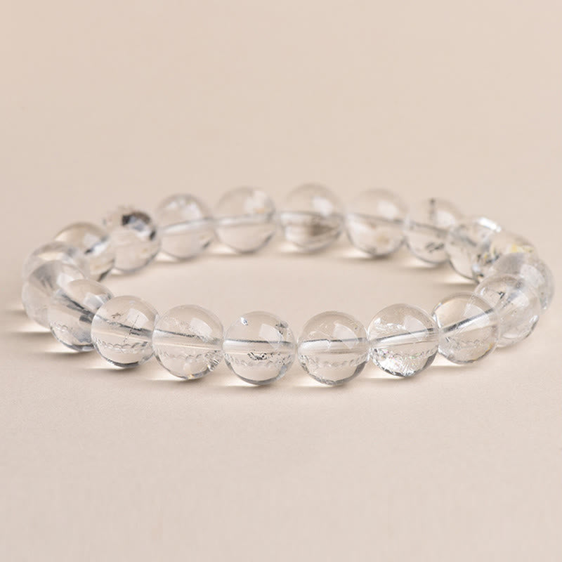 Buddha Stones Herkimer Diamond Protection Meditation Bracelet - 4A Grade Herkimer Diamond - 14-14.8mm - image 13