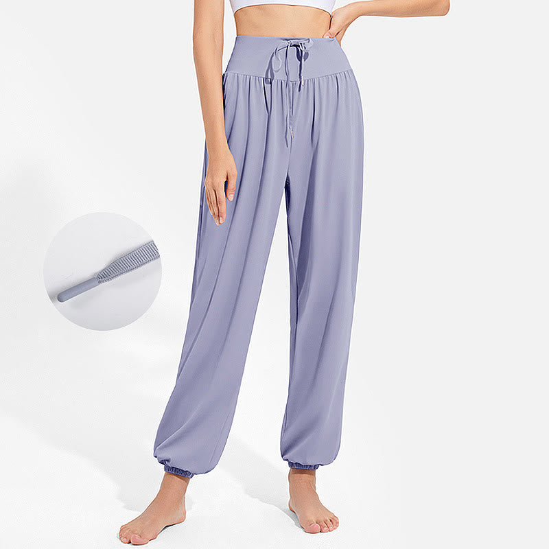 Buddha Stones Plain Drawstring Elastic Waist Design Women's Harem Pants Sports Yoga Sweatpants With Pockets - LightSteelBlue - US8-10,UK/AU12-14,EU40-42 (2XL) - image 0