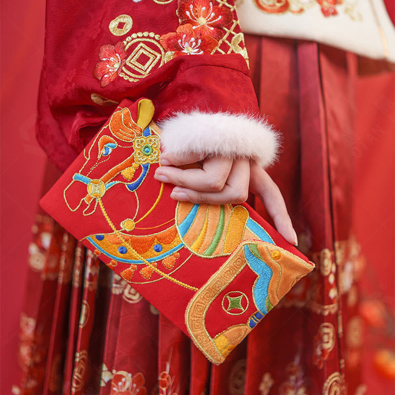 Buddha Stones Embroidery Year Of The Horse 2026 New Year Tassel Chinese Red Envelope - image 6