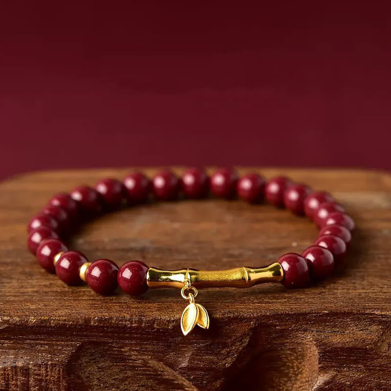 Buddha Stones Cinnabar 925 Sterling Silver Concentration Bracelet - Cinnabar DarkRed Bead(Wrist Circumference: 14-15 cm) - image 9