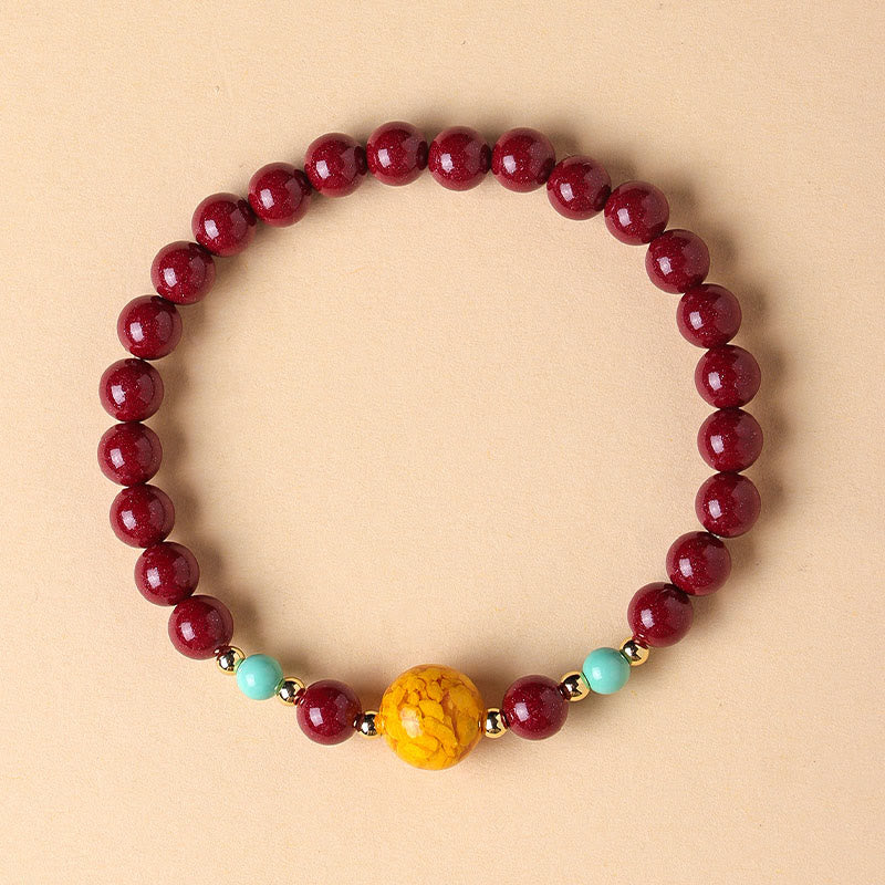 Buddha Stones Cinnabar Keep Away Evil Spirits Bracelet - image 3