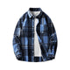 Hellblaue Mitternachtblaue Plaid / USA/UK/AU36,EU46 (XL). (EN) n