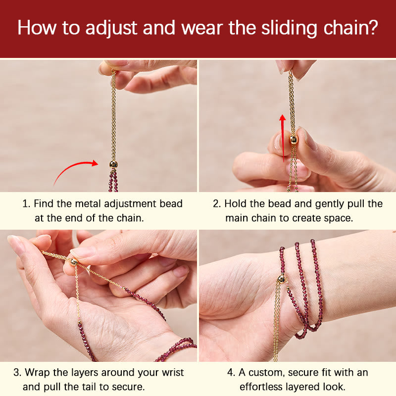 FREE Today: Protection and Purification Small Natural Garnet Triple Wrap Bracelet - image 6