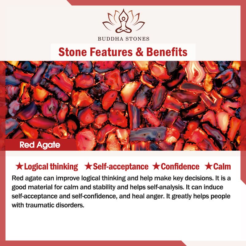 Buddha Stones Gourd Red Agate Bead Calm Confidence Hairpin - image 5