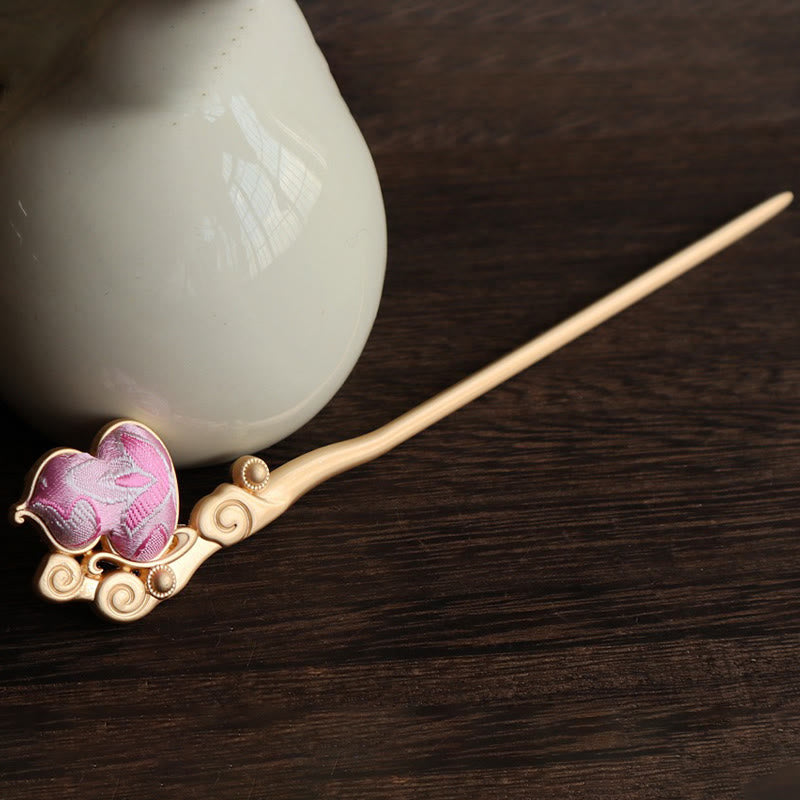 Buddha Stones Gourd Red Agate Bead Calm Confidence Hairpin - image 10