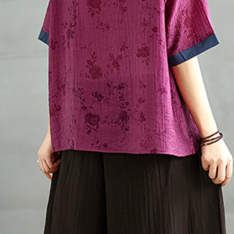 Buddha Stones Solid Color Elastic Waist Design Capri Cropped Women's Wide Leg Pants - image 10