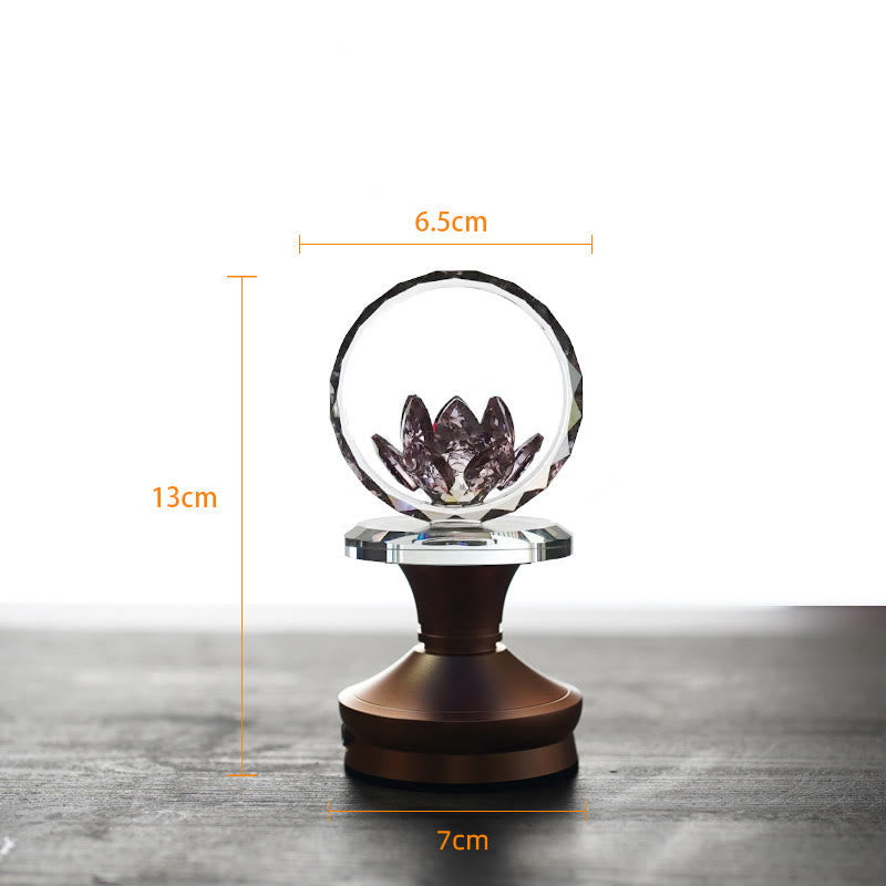 Buddha Stones Lotus Copper Brass New Begining Home Decoration - Aluminum Alloy Base - 6.5*13*7 cm - Rechargeable - image 15