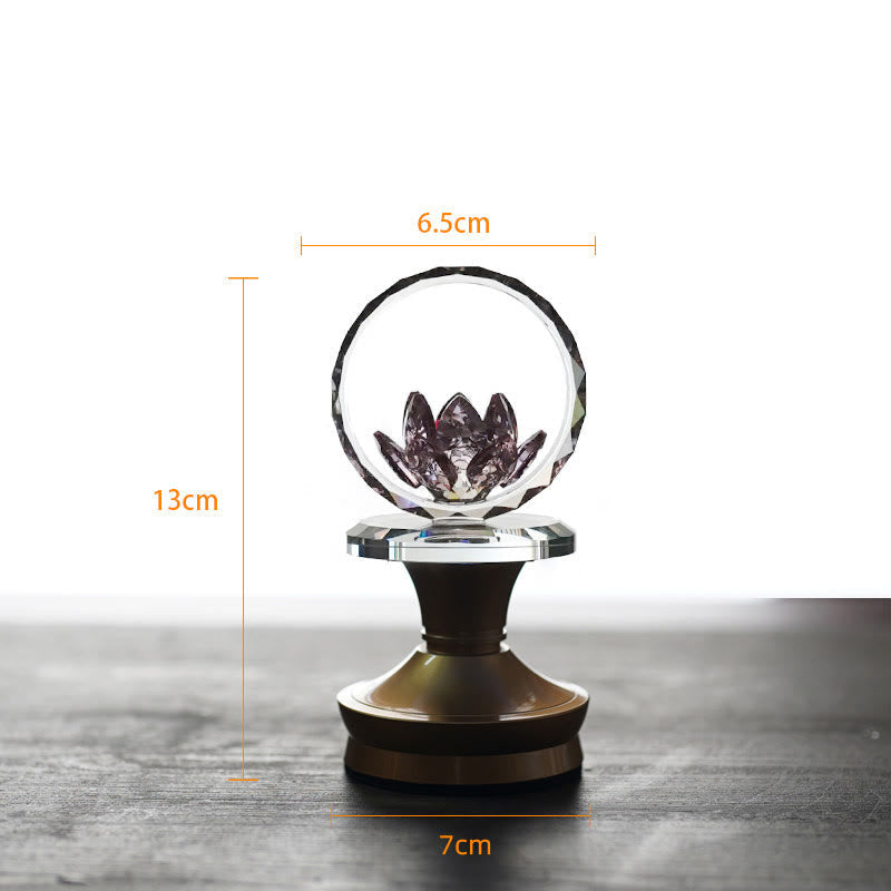 Buddha Stones Lotus Copper Brass New Begining Home Decoration - Copper Brass Base - 6.5*13*7 cm - Rechargeable - image 22
