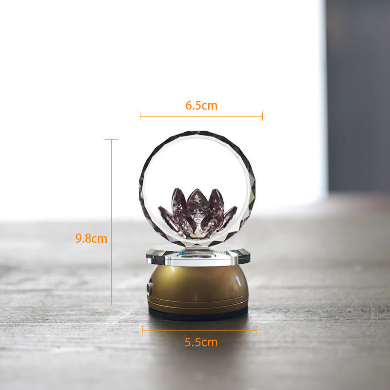 Buddha Stones Lotus Copper Brass New Begining Home Decoration - Copper Brass Base - 6.5*9.8*5.5 cm - Rechargeable - image 20