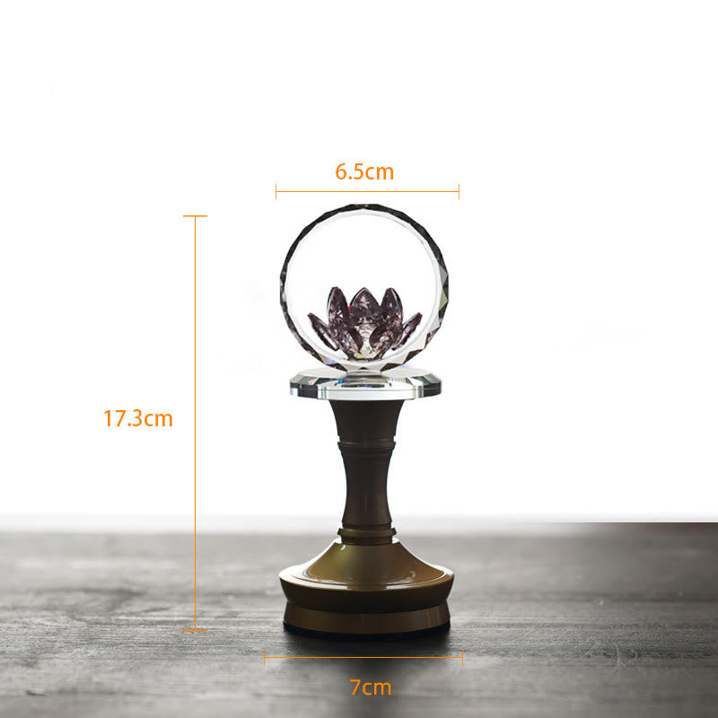 Buddha Stones Lotus Copper Brass New Begining Home Decoration - Copper Brass Base - 6.5*17.3*7 cm - Rechargeable - image 24