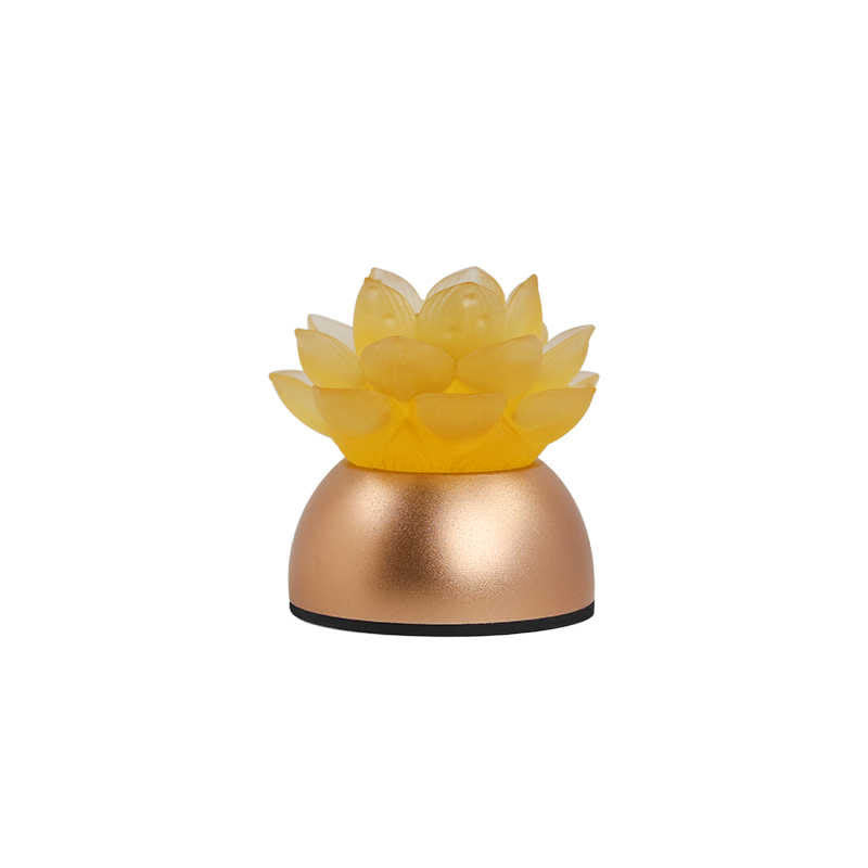 Buddha Stones Lotus Liuli Glass Copper New Begining Home Decoration - image 12