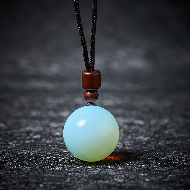Buddha Stones White Crystal Pink Crystal Tiger Eye Smoky Quartz Protection Necklace Pendant - Opal - image 9