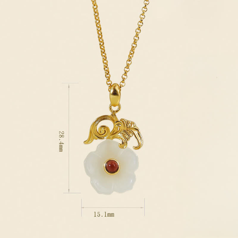 Buddha Stones Hetian Jade 925 Sterling Silver Luck Necklace Pendant - image 2