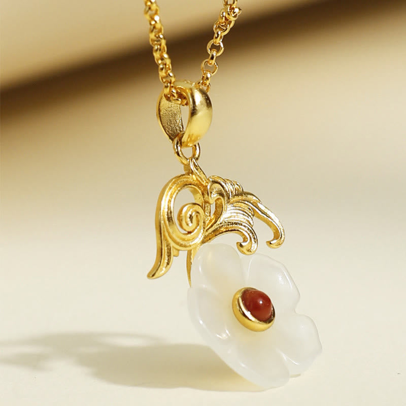 Buddha Stones Hetian Jade 925 Sterling Silver Luck Necklace Pendant - image 9