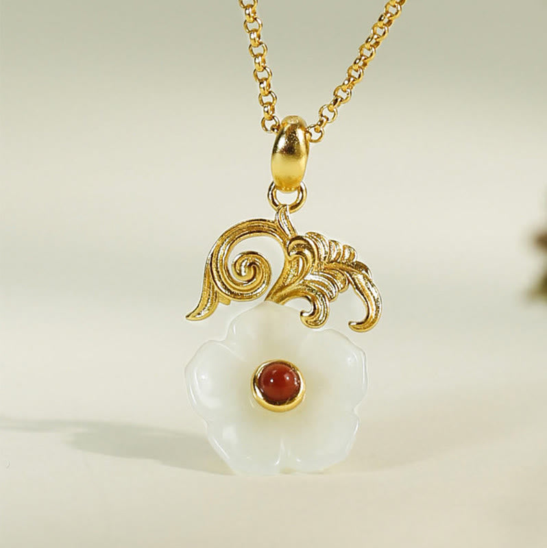 Buddha Stones Hetian Jade 925 Sterling Silver Luck Necklace Pendant - image 3