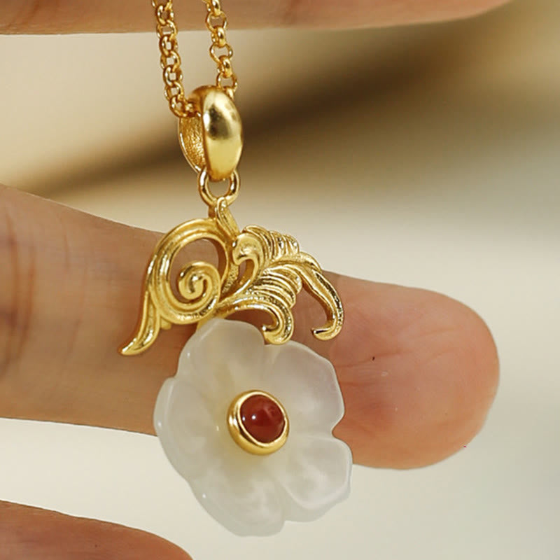 Buddha Stones Hetian Jade 925 Sterling Silver Luck Necklace Pendant - image 8