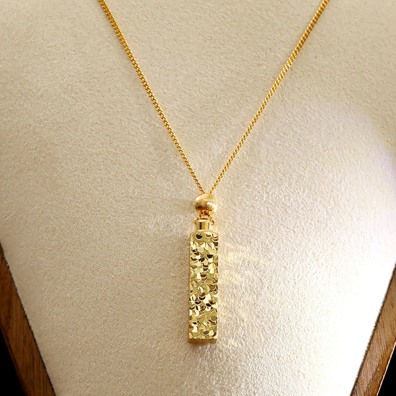 Buddha Stones Rectangular Copper Chain Luck Necklace Pendant - image 6
