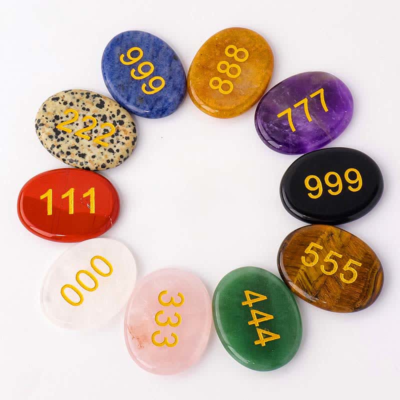 Buddha Stones Angel Numbers White Crystal Red Jasper Dalmatian Jasper Pink Crystal Green Aventurine Meditation Decoration - image 0