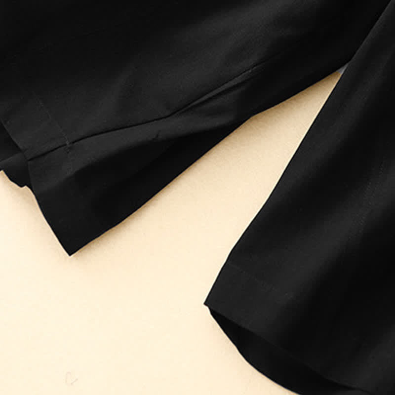 Buddha Stones Summer Cotton Elastic Waist Women's Half Pants With Pockets - image 13