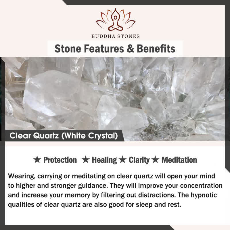 Buddha Stones Natural Clear Quartz Clarity Bracelet - image 5
