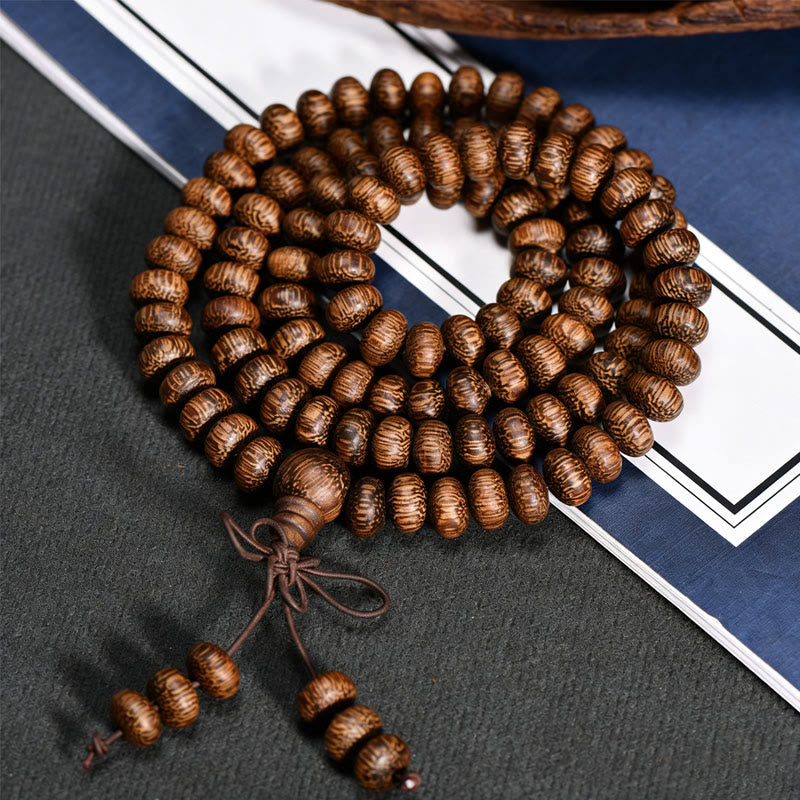 FREE Today: Calm Energy 108 Textured Wood Beads Mala - image 2