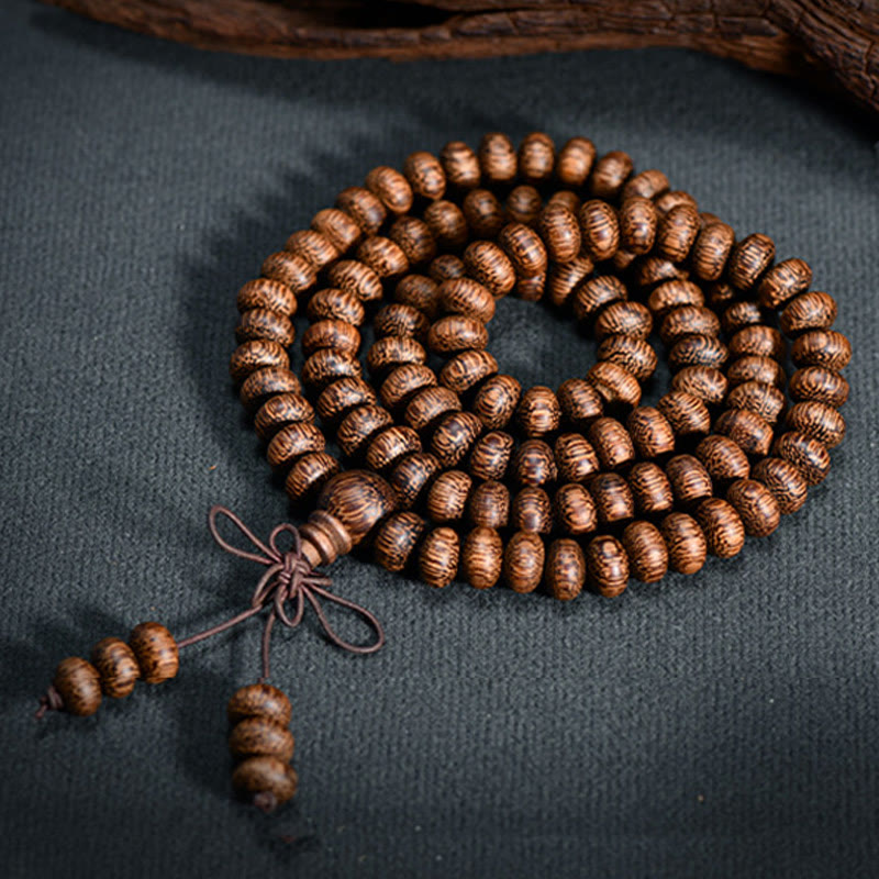 FREE Today: Calm Energy 108 Textured Wood Beads Mala - image 4
