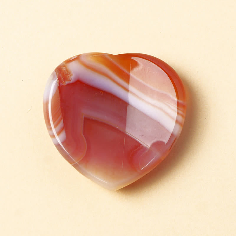 Buddha Stones Heart Worry Stone Opal Rose Quartz Motivation Crystal Decor 4*4*0.7cm - Natural Red Agate(Color May Vary) - 4*4*0.7cm - image 9