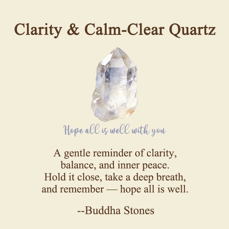 Buddha Stones Hope All Is Well With You Natural Clear Quartz White Crystal Palm Stone Energy Crystal Decor - image 6